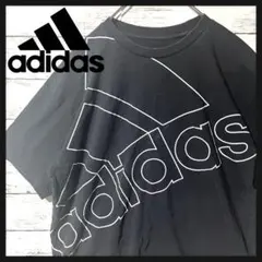【人気商品】adidas ビッグロゴ プリントロゴ 半袖TシャツL A556