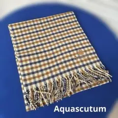 新品！Aquascutum（アクアスキュータム）メンズマフラー　チェック