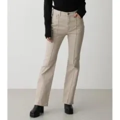 PIN TUCK DENIM FLARE