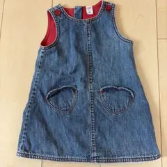 GAP デニム　ジャンパースカート ワンピース　80