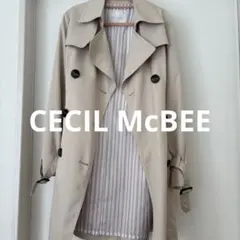【セシルマクビー】トレンチコート　ベージュ　ミドル丈　　M