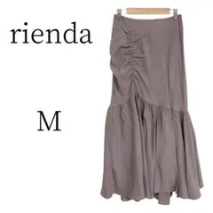★美品 rienda リエンダ くすみパープル ティアードフレアスカート M