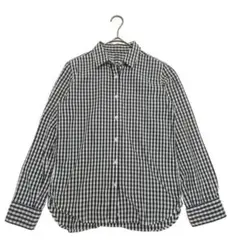 ギンガムチェック 長袖シャツ 無印良品 レディース M 綿100%