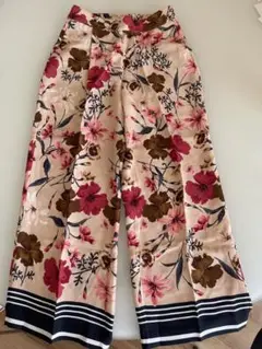Massimo Dutti フラワープリント ワイドパンツ EUR 36