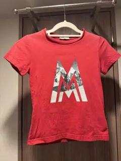 MONCLER キッズ Tシャツ レッド Mロゴ　130くらいのサムネイル
