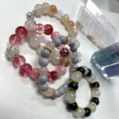 【ブレスレット セット(紺色・オレンジ・水色・ピンク)】即購入OK⭕️