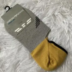 EMPORIO ARMANI メンズ ショートソックス グレー/イエローのサムネイル