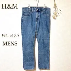 【H&M】 デニムパンツ メンズ　W34×L30 カジュアル　ズボン