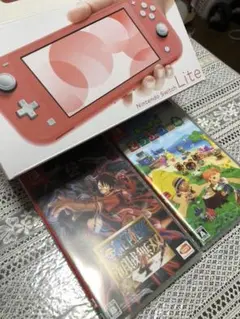 NintendoSwitch コーラル どう森、海賊無双4セット