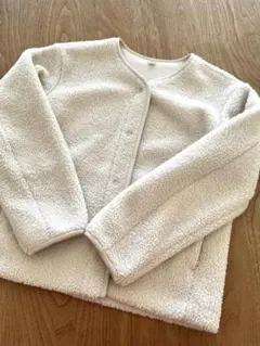 ユニクロ ボアフリース クルーネックカーディガン