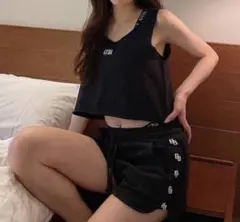 GYDAノベルティ/LOSEタンクGGショートパンツセットアップ/ブラック