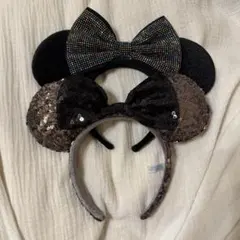 ミニーマウス スパンコール カチューシャ2個セット