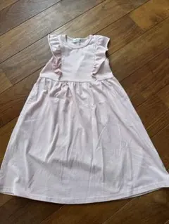 ピンク フリル付き ノースリーブワンピース　120cm