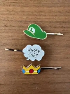 【USJ限定】ルイージ帽子とピーチ姫の王冠ヘアピン