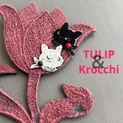 ②134 pjc ブローチアクセサリー ハンドメイド ミナペルホネン猫好きな方に