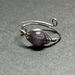 WR41FSS 天然石 パワーストーン ワイヤーリング アイオライトサンストーン