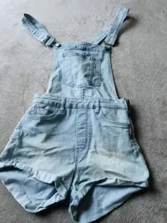 H&M デニムサロペットショートパンツ