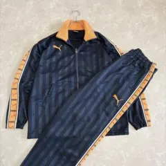 プーマ T7 トラックジャケット&パンツ 総柄 金ジップ 上下セットアップ