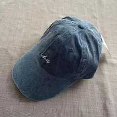 GLOBAL WORK UVカットデニム刺繍CAP キャップ ネイビー 帽子のサムネイル