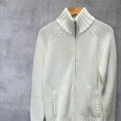 VICKY COUTURE ジップアップニットセーター 白
