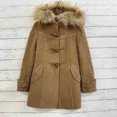 エニィスィス クミキョク ダッフルコート M キャメル ファー付き 大人可愛い