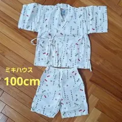 ミキハウス 甚平 100cm 金魚とトンボ柄