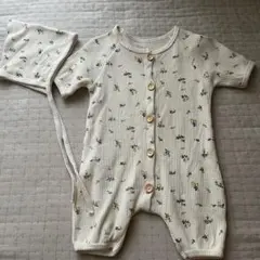 最終価格！韓国こども服ロンパース ボンネット付き　70cm