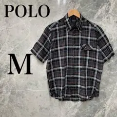 POLO メンズ L チェック柄 半袖シャツ ストリート 古着のサムネイル