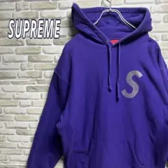 491 人気Lサイズ シュプリーム♤Sロゴスワロフスキー ラインストーンパーカー