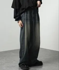 Alfred Alex ヴィンテージメイク ワイドデニム