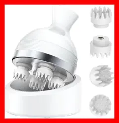 電動頭皮ブラシ ヘッドスパ 頭皮ケア 3D振動 360回転 頭皮洗浄 USB充電