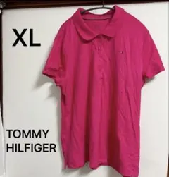 【XL】TOMMY HILFIGER ポロシャツ ピンク　半袖　トミー