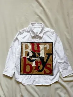 美品 Burberry 現行タグ 4y 104cm ギンガムチェック ロゴ - メルカリ
