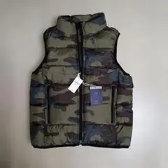 【新品タグ付き】GAP KIDS 120cm 迷彩 カモフラージュ ダウンベスト