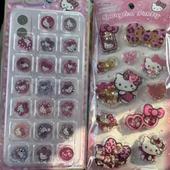 ハローキティ スパンコールパーティーシール、おはじきシール