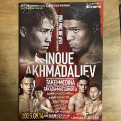【限定】井上尚弥vsムロジョン・アフマダリエフ 来場者限定パンフレット 少傷あり