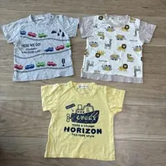 綿100%プリント半袖Ｔシャツ３点セット【80㎝】