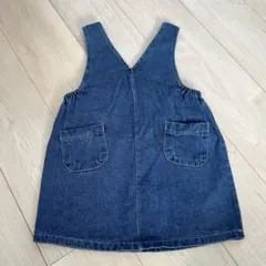 futafuta 福袋　デニム Vネック ジャンバースカート 100