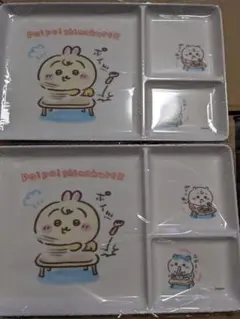 ちいかわbaby　仕切り付きメラミンプレート　2枚セット