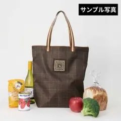 オトナミューズ 保冷・保温機能付き オリジナルチェック柄のお買い物バッグ