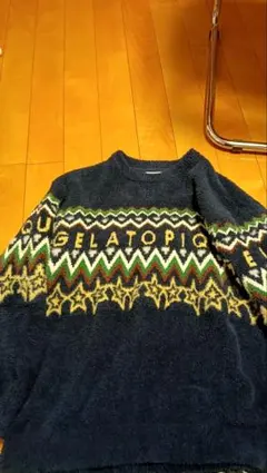 GELATOPIQUE ネイビー セーター 幾何学模様のサムネイル