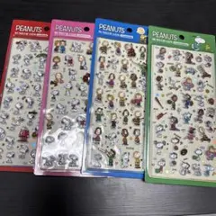 【韓国限定日本未発売】 スヌーピーボンボンドロップシール 4種4枚セット＊正規品