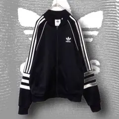 00s アディダス スリーライン atpタイプ トラックジャケット 黒 M