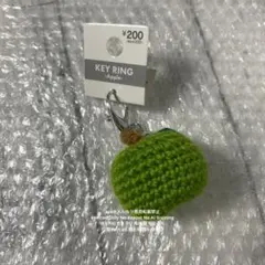 【即購入OK！匿名配送】ニットキーホルダー りんご 緑 グリーンアップルのサムネイル