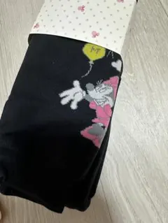 値下げ　レギンス　タイツ　ディズニー　黒　ミニー　130 裏起毛