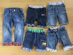 ミキハウス　デニム5点セット　ハーフパンツ