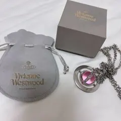 Vivienne Westwood ピンク クリスタル ネックレス オーブ