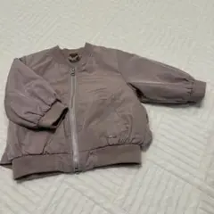 petit main 薄紫 薄ピンク フリル付きアウター 80