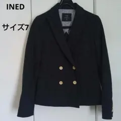 ✨️気まぐれお値下げ✨️INED イネド ネイビー ダブルブレストジャケットのサムネイル
