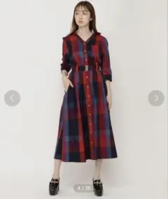 REDYAZEL レトロチェックワンピース